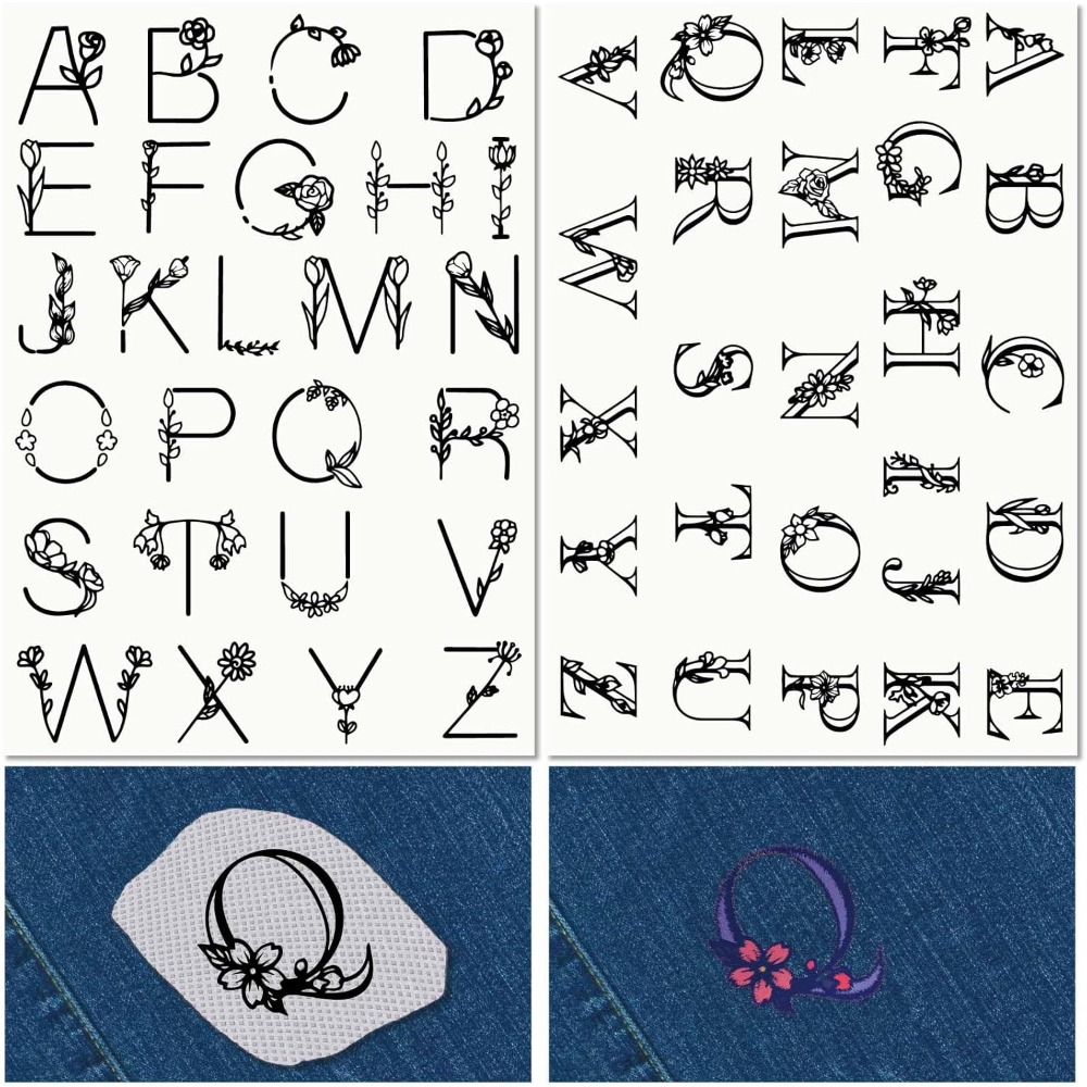 Sewing Kit - Penstabil bordir larut air huruf A-Z
