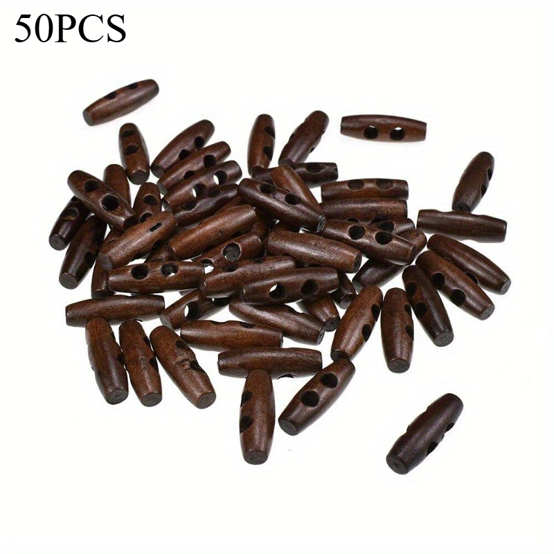 Sewing Recycle - 50 Buah Kancing Toggle Kayu Daur