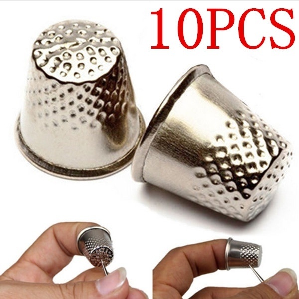 Sewing Thimble Metal - 10Pcs Jarum Jahit Tangan DIY Berbahan