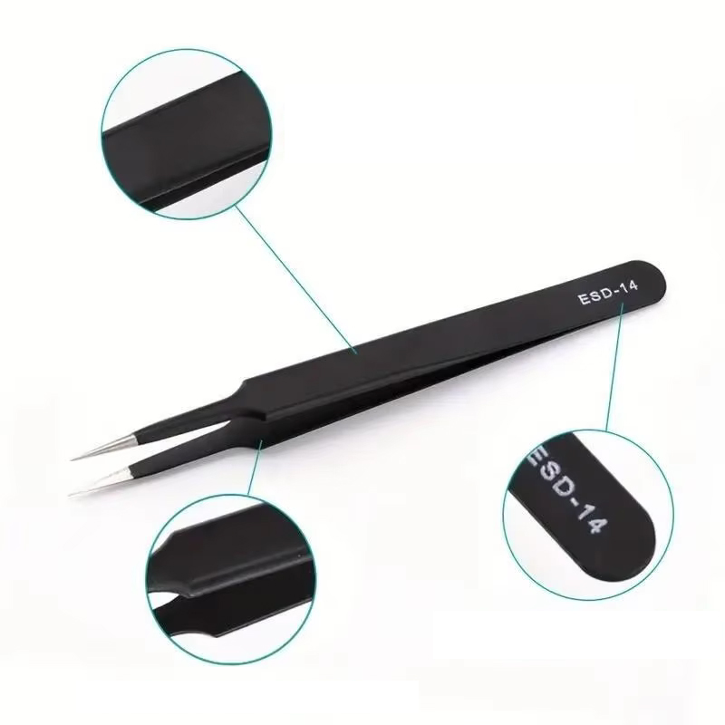 Sewing Repair - 6pcs Pinset Presisi ESD Baja Tahan