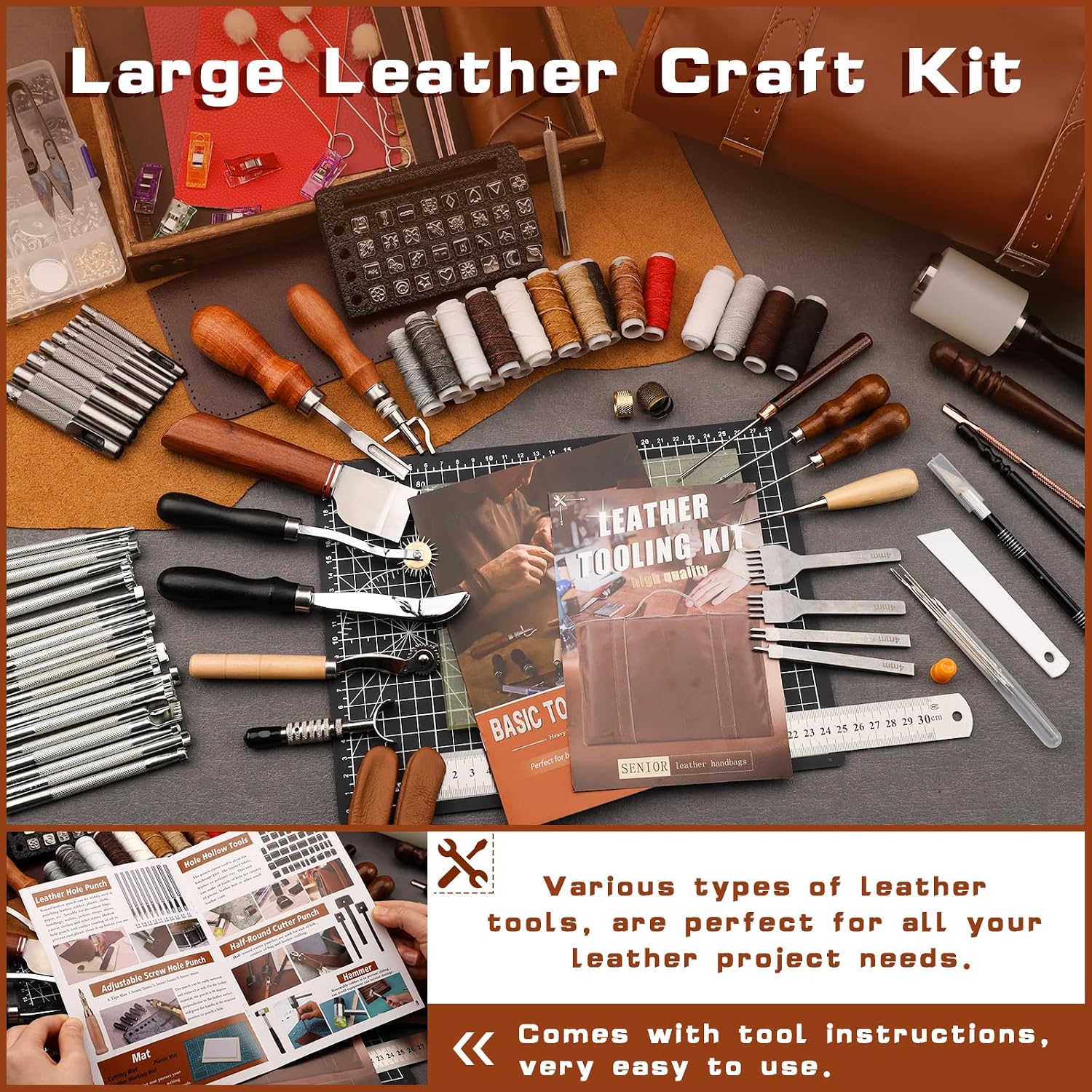 Peralatan Kulit, Perlengkapan  - Sewing Kit ulasan dan harga