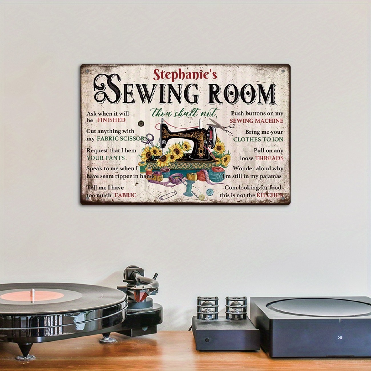 Tanda Logam Kustom: Jangan Ber - Sewing Custom ulasan dan harga