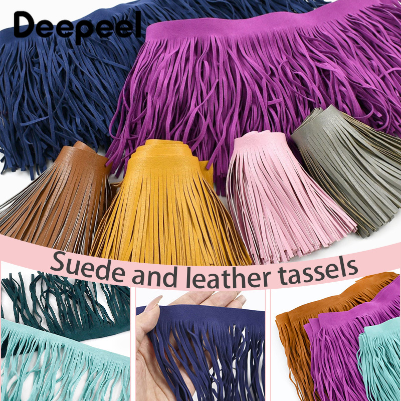 1M 10-30cm Rumbai Kulit Suede  - Textile And Sewing Supply ulasan dan harga