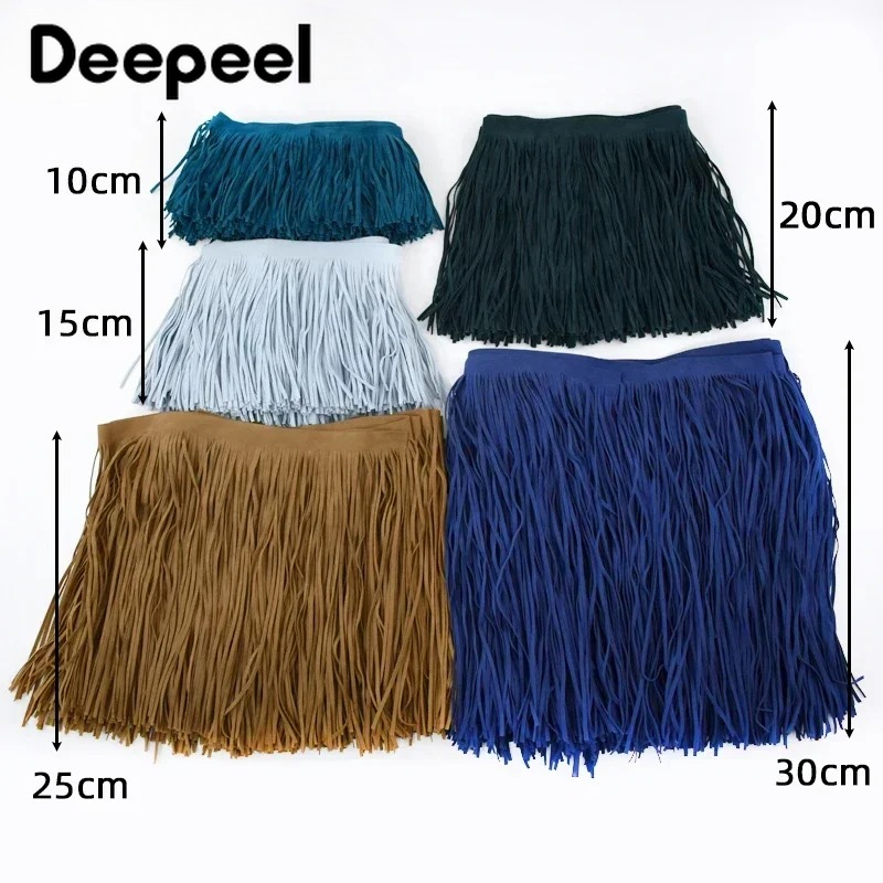 1M 10-30cm Rumbai Kulit Suede  - Textile And Sewing Supply ulasan dan harga