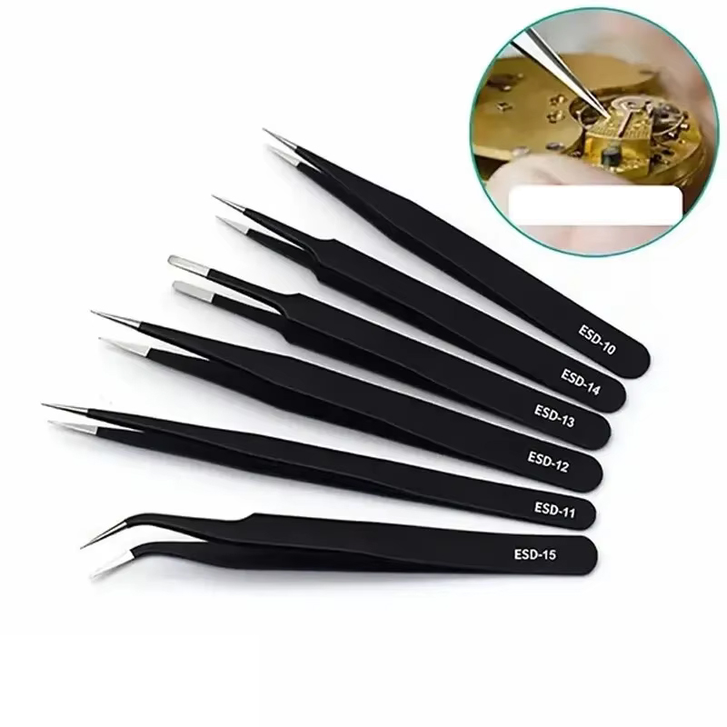 6pcs Pinset Presisi ESD Baja T - Sewing Repair ulasan dan harga